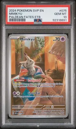 2024 POKEMON SVP EN-SV BLACK STAR PROMO #075 MIMIKYU PSA 10 - Image 1