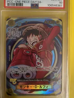 Monkey D. Luffy 2024 Foil PCC One Piece Day 24 Promo OP07-109 SR Japanese PSA 10 - Image 1