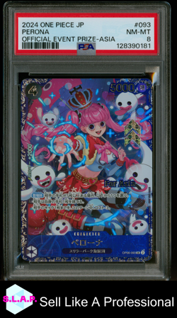 PERONA OFFICIAL EVENT PRIZE-ASIA ONE PIECE JAPANESE PROMOS 2024 093 PSA 8 - Image 1