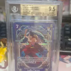 Bandai 2025 One Piece Luffy-Tarou ST18-005 SP Alt Art Foil Beckett 9.5 - Image 1