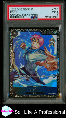 KOBY OFFICIAL EVENT PRIZE ONE PIECE JAPANESE PROMOS 2023 098 PSA 9 - Image 1