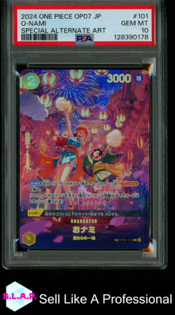 O-NAMI SPECI4L ALT ART ONE PIECE JP OP07-500 YEARS IN THE FUTURE 2024 101 PSA 10 - Image 1
