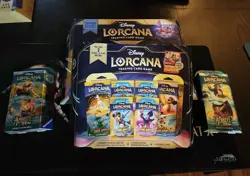 Disney Lorcana Into the Inklands Bundle + Azurite Sea Gift Set & 2 Starter deck - Image 1