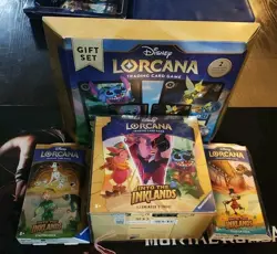 Disney Lorcana Into the Inklands Trove, 2 Starter Decks & Gift Set All Sealed - Image 1