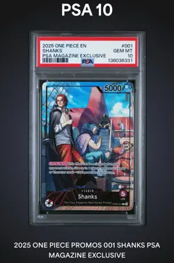 Shanks (2025 PSA Magazine Promo) OP09-001 One Piece Promotion Cards Foil - Image 1