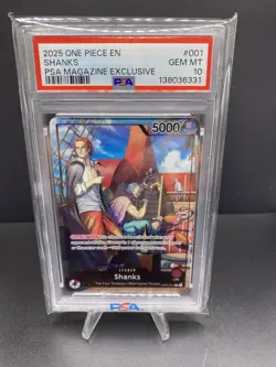 Shanks (2025 PSA Magazine Promo) OP09-001 One Piece Promotion Cards Foil - Image 3