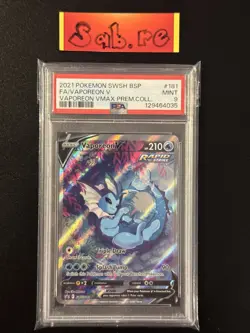 PSA 9 Vaporeon V Black Star Promo SWSH181 Pokemon Card - Image 1