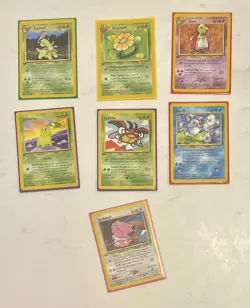 Pokemon TCG 7 Card Lot of 1st Edition Neo Genesis Cards No Duplicates NM - Image 2