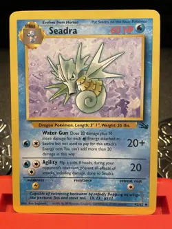 Seadra 042/62 Fossil Regular U LP Pokemon Card 1999 - Image 1
