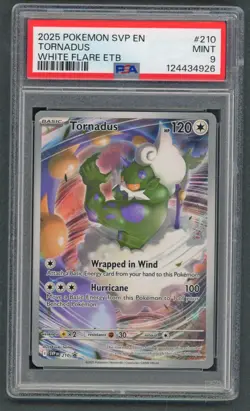Pokemon Cards - PSA 9 Tornadus 210 - White Flare ETB Promo - MINT - PSA9 - Image 1