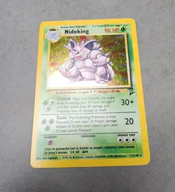 Pokemon TCG Card English Base Set 2 Nidoking 11/102 Holo Rare MP - Image 2
