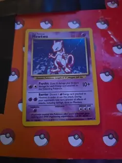 Pokemon TCG Base Set Mewtwo Holo Card 10/102 Rare - Image 2