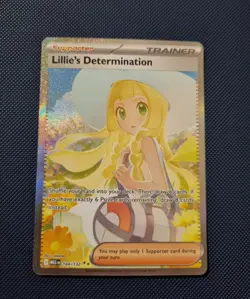Lillie's Determination 184/132 Mega Evolution Card SIR Pokemon TCG Card NM - Image 1