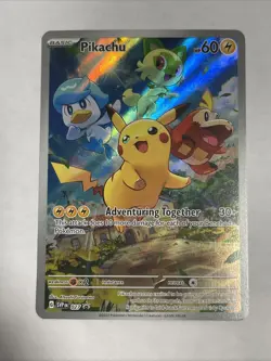 Pokemon TCG Scarlet & Violet Pikachu Promo Holo Card - Image 1