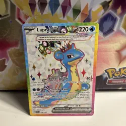 Pokemon TCG Stellar Crown Lapras EX Full Art Card 158/142 - Image 1