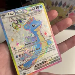 Pokemon TCG Stellar Crown Lapras EX Full Art Card 158/142 - Image 2