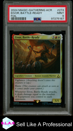 EIVOR, BATTLE-READY MTG #274 2024 UNIVERSES BEYOND: ASSASSIN'S CREED EN PSA 9 - Image 1