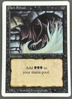 MTG - Dark Ritual - Revised Edition - Vintage Magic The Gathering - LP/nm - Image 1
