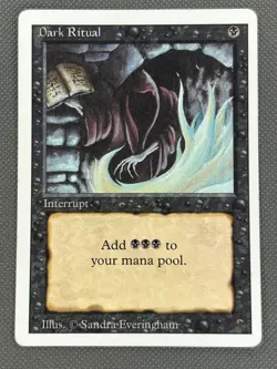 MTG - Dark Ritual - Revised Edition - Vintage Magic The Gathering - LP/nm - Image 2