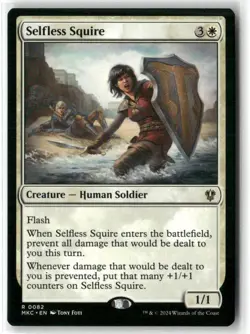 Selfless Squire Commander: Murders at Karlov Manor Magic MTG NM - Image 1