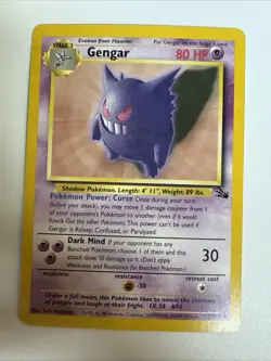 Pokemon Gengar 20/62 Fossil Unlimited - Image 1