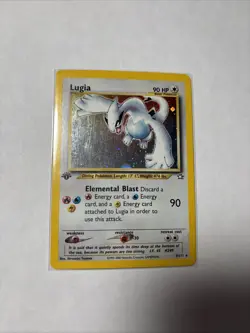 Pokemon TCG Lugia Neo Genesis 1st Edition Holo Rare Lightly Played 9/111 - Image 2