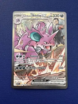Pokemon TCG SV10: Destined Rivals #233/182 Team Rocket's Nidoking ex NM - Image 1