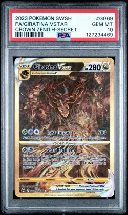 PSA 10 GIRATINA VSTAR FULL ART SECRET SWORD & SHIELD CROWN ZENITH 2023 POKEMON - Image 1