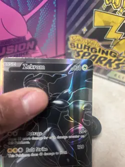 2011 Pokemon Black & White Base Set Zekrom #114/114 Full Art Ultra Rare Holo TCG - Image 3