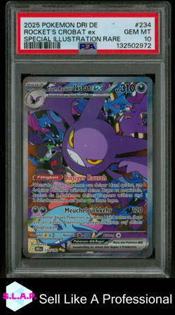 ROCKET'S CROBAT EX SPECI4L ILL. RARE POKEMON GERMAN DRI DE 2025 234 PSA 10 - Image 1