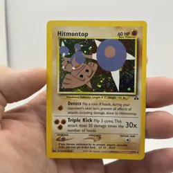 Pokemon TCG Neo Discovery Unlimited Holo Rare Hitmontop 3/75 - Image 1