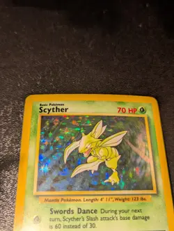 Pokemon TCG Scyther Jungle 10/64 Holo No Symbol MP/LP - Image 4