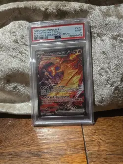 Pokemon TCG Destined Rivals Team Rocket's Moltres EX Full Art 229/182 PSA 9💥📈 - Image 1