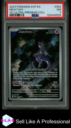 MEWTWO POKEMON #052 2023 151 ULTRA-PREMIUM COLLECTION HOLO ENGLISCH PSA 7 - Image 1