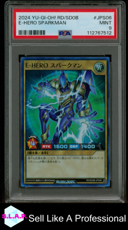 E-HERO SPARKMAN YUGIOH! #JPS06 2024 RD STRUCTURE DECK BIRTH/HERO HOLO JP PSA 9 - Image 1