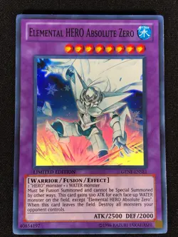 Yugioh Elemental Hero Absolute Zero GENF-ENSE1 Super Rare (NM) - Image 1