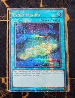 YUGIOH Cynet Mining (RA03-EN067) Quarter Century Secret Rare 1st Edition NM - Image 1