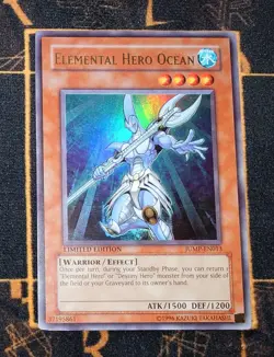YUGIOH Elemental HERO Ocean (JUMP-EN013) Ultra Rare Limited Edition Excellent - Image 1