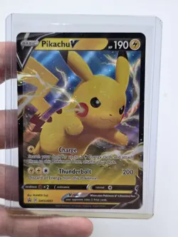 Pikachu V SWSH061 Black Star Promo Ultra Rare Holo Pokemon TCG Card NM - Image 1