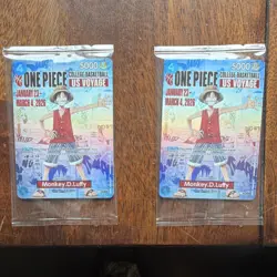 Bandai Namco One Piece Card Game US Voyage Promo 2 Packs Monkey D. Luffy - Image 1