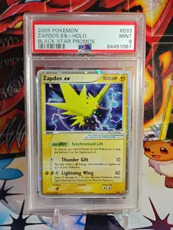 PSA 9 Zapdos ex 033 Black Star Promo 2005 Holo Rare Pokemon Card TCG - Image 1