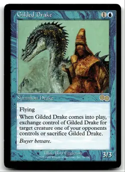 Urza's Saga Gilded Drake LP/NM R 1998 #76 LOT#2 - Image 1