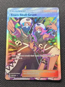 Team Skull Grunt Full Art 149/149 LP Sun & Moon Base Set Holo Pokemon TCG - Image 1