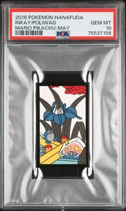 Pokemon Poliwag & Inkay Rare Pokemon Hanafuda Card TCG PSA 10 Gem Mint - Image 1