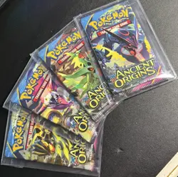 Pokemon TCG XY Ancient Origins Booster Park Art Set Factory Sealed 4 packs - Image 1