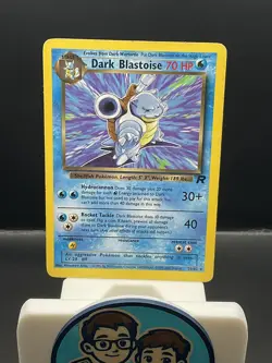 Dark Blastoise 20/82 Pokemon TCG Vintage Rocket Set WOTC Non Holo Rare 1999-2000 - Image 2