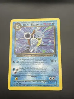 Dark Blastoise 20/82 Pokemon TCG Vintage Rocket Set WOTC Non Holo Rare 1999-2000 - Image 3