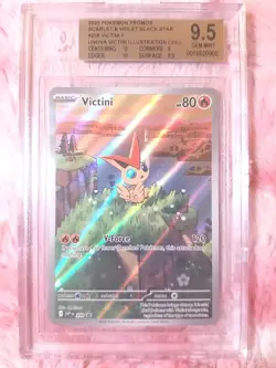 2025 POKEMON SVP EN-SV BLACK STAR PROMO #208 VICTINI BGS 9.5 GEM MINT PSA 10 CGC - Image 2