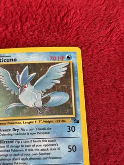 Articuno 2/62 Fossil Holo Wotc Pokemon Card Played 1999 - Image 2