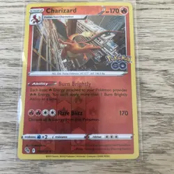 Pokemon Charizard 010/078 Pokemon Go Reverse Holo Rare Lp - Image 1